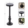 Kate and Laurel Wegner Wooden Drink Table, 8x8x23, Black - 2 of 4