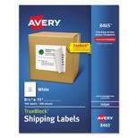 Avery Full-Sheet Labels with TrueBlock Technology Inkjet 8 1/2 x 11 White 100/Box 8465