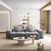 Whisen Modern Oversized Modular Sectional Sofa with 2 Ottoman, 2 Seat Sparkling Chenille Fabric and 4 Pillows, 4-Piece DIY Combination - 2 of 4