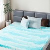 INFURNIC Mattresses Memory Foam Cooling Gel Mattress Bed Topper For Back Pain, King Size, Skin Friendly, White And Blue, 76"*80"*3" - 2 of 4