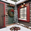 Artificial Half Christmas Tree Green and white PVC, Steel 94.5 in - 2 of 4