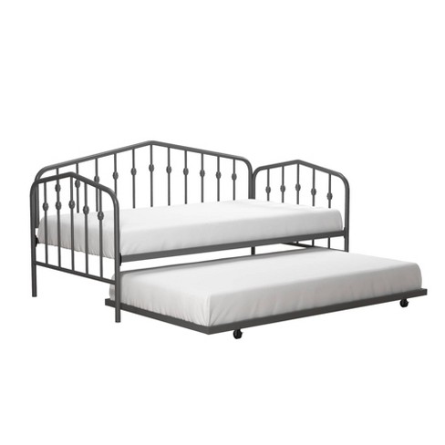 Twin Bushwick Metal Daybed & Trundle Gunmetal Gray - Novogratz