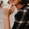 EVERLY JEWELRY | Sterling Silver 13.31 CT TGW Created Pink Sapphire and Created White Sapphire Bracelet, 7.25-inch - 3 of 4