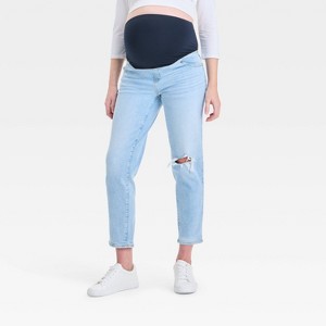 High-Rise Over The Belly 80's Slim Straight Denim Maternity Pants - Isabel Maternity by Ingrid & Isabel™ - 1 of 4