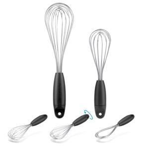 Dreamfarm Flisk 3-in-1 Balloon Whisk Set, 11.5″ & 9″ Multi-Functional Whisks, Baking, Cooking, Sauces & Gravy, Flat, Sauce & Balloon Wire Whisks - 1 of 4