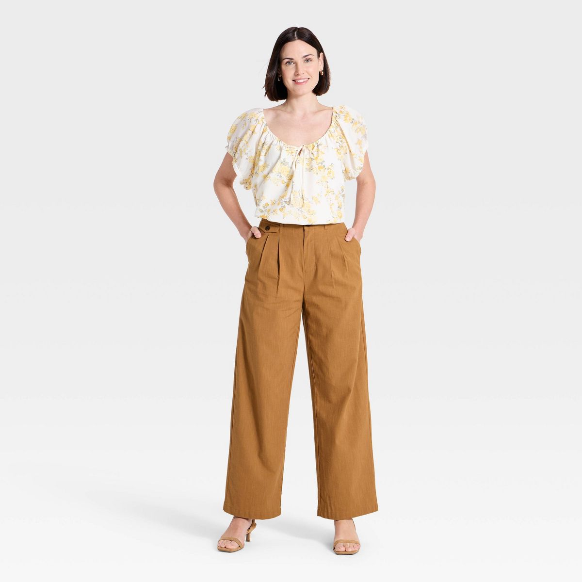 Women's Wide Leg Trouser Pants - A New Day™ - thumbnail 9
