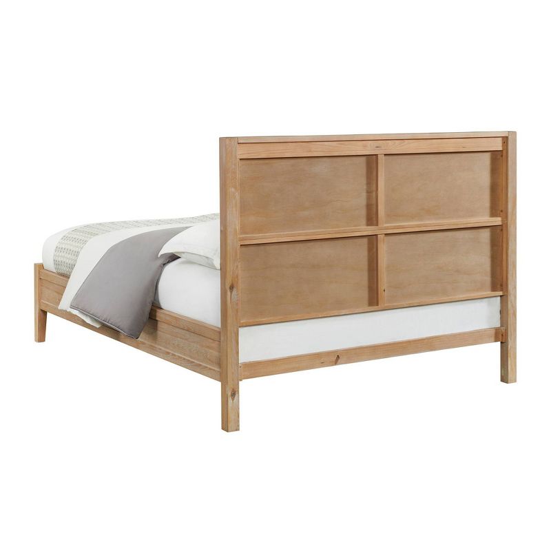 5pc Arden Wood Bedroom Set with Two 2 Drawer Nightstands Light Driftwood - Alaterre Furniture, 5 of 15