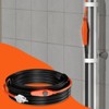 VEVOR Pipe Heating Cable, 80FT 7W/FT Heat Tape for Pipes with Built-in Thermostat, Water Pipe Heat Cable Protects PVC Hose, Black - 2 of 4