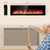 NAYSAYE 60 Inch Wall Mounted Fireplace with Realistic Flame for Living Room or Bedroom, Black, 60"*6.2"*17.7" - 3 of 4