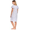 Casual Nights Women's Short Sleeve Floral And Lace Nightgown - 4 of 4