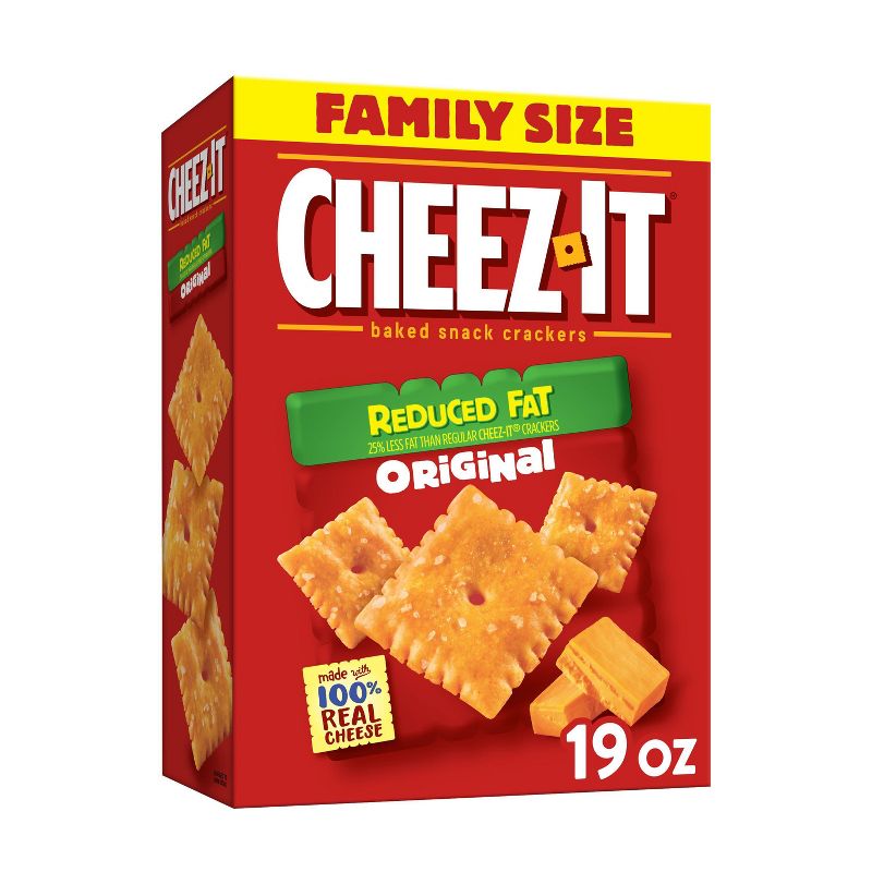 Cheez-It Reduced Fat Original Baked Snack Crackers - 19oz, 1 of 12