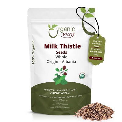 Organic Milk Thistle Seeds Whole 4 Oz