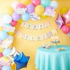 Blue Panda 94 Piece Girls Rainbow Birthday Party Decorations Set with Balloons, Banner, Cake Toppers and Wall Cutouts - 3 of 4
