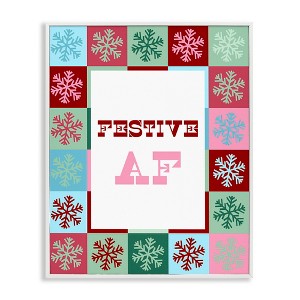 Stupell Industries Festive AF with Snowflakes, 24'' x 30'' - 1 of 4
