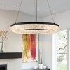 LLHZSY Modern Black LED Resin Round Chandelier-22 2/5" - 2 of 4