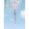 Dicksons WCA-1002 On Angels Wings Our Loved One Flies Silver Tone and Floral 14.5 Inch Aluminum Suncatcher Wind Chime Noisemaker - 2 of 2
