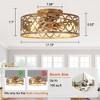 18" Antique Gold Smart Flush Mount Ceiling Fan with Light and Remote - 4 of 4