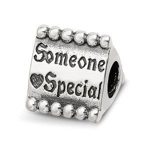 Black Bow Jewelry Sterling Silver Someone Special, Triangle Bead Charm - 1 of 4