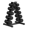 Premium Rubber Coated Hex Dumbbell Weight Set With Rack, Multiple Packages,210LB/350LB/450LB/550LB for Home Gym, Coated Hand Weights for Workouts - 2 of 4