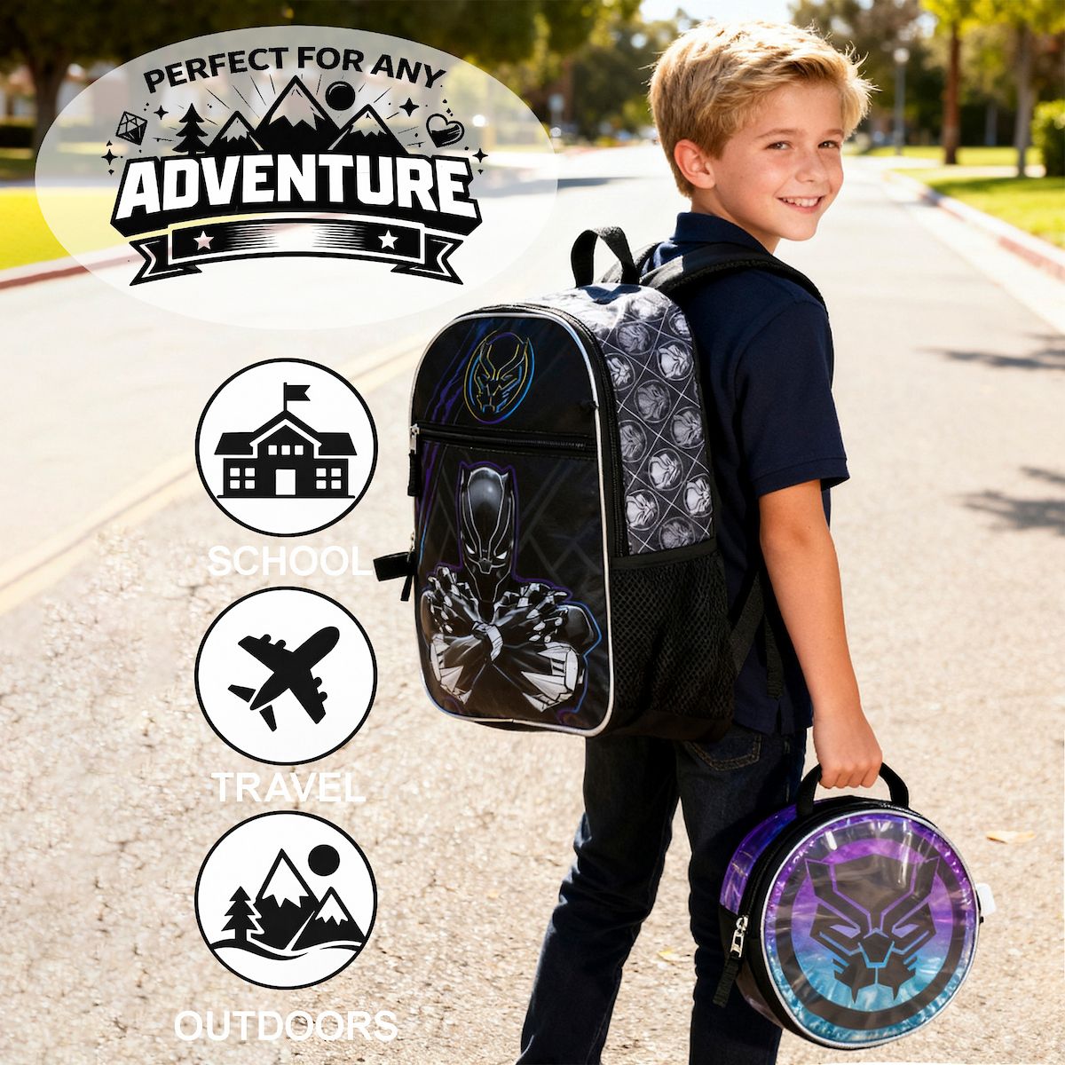 Marvel Comics Black Panther 5-Piece Backpack Set - thumbnail 5
