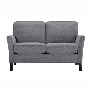 Serta Wapello Loveseat Charcoal: Upholstered 2-Seater, Polyester, Rubberwood Legs, Stain-Resistant - 1 of 4