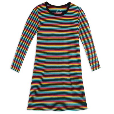 Mightly Toddler Fair Trade Organic Cotton Girls Long Sleeve T-Shirt Dress
