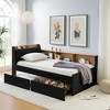 Twin Size Daybed with Two Drawers, Storage Headboard and Wireless Charging for Bedroom or Apartment - 2 of 4