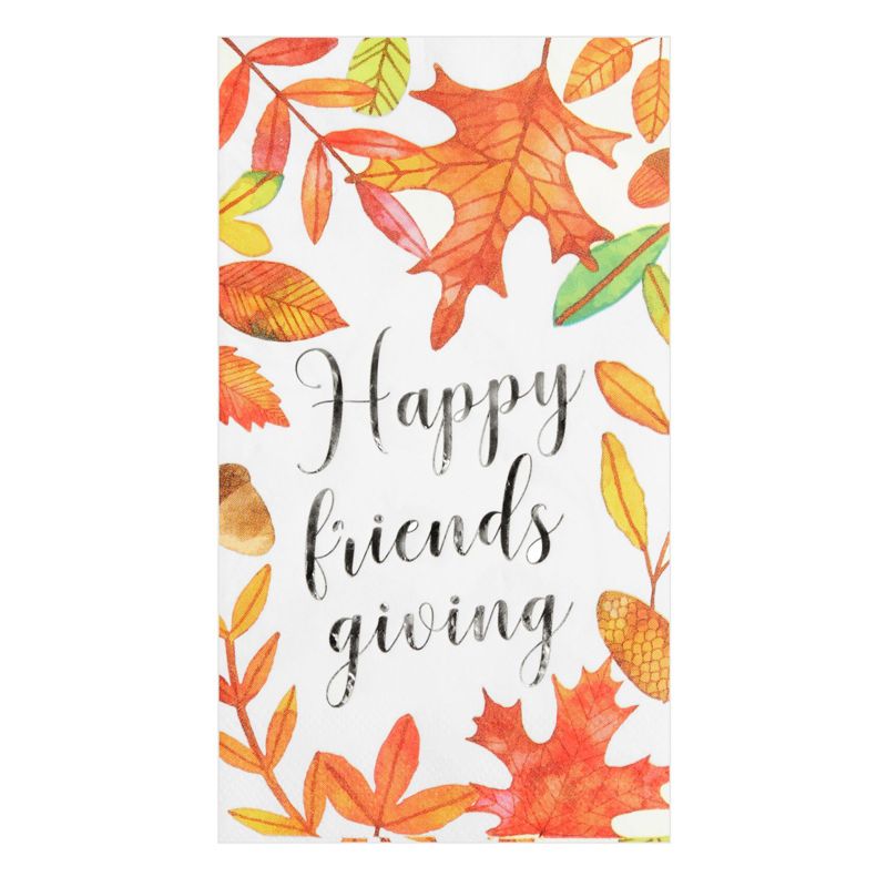 Sparkle and Bash 50-Pack White Thanksgiving Paper Napkins for Friendsgiving Party, 7.9x4.4 in, 5 of 8
