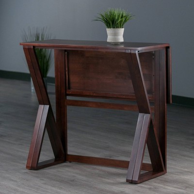 Transitional Walnut Extendable Counter-Height Dining Table
