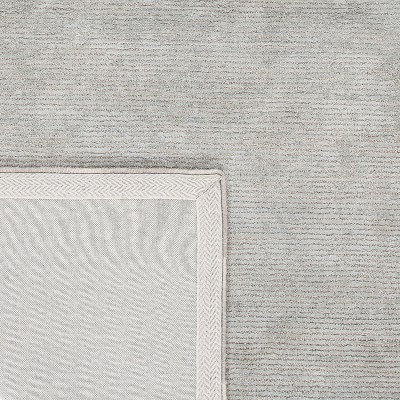 Gray Handmade Tufted Wool and Viscose 8' x 10' Area Rug