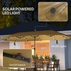 13ft Double-Sided Market Umbrella, Large Patio Umbrella with Solar Lights, Crank Handle for Garden, Pool - 4 of 4