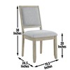 Solid Asian Hardwoods and Fabric Armless Side Chair (Set of 2) with 5" Memory Foam, Kiln-Dried Wood, and Hand-Stained Wheat Finish - 4 of 4