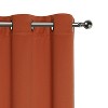 Kate Aurora Hotel Living 2 Pack 100% Blackout Grommet Top Orange Spice Curtain Panels - 3 of 4