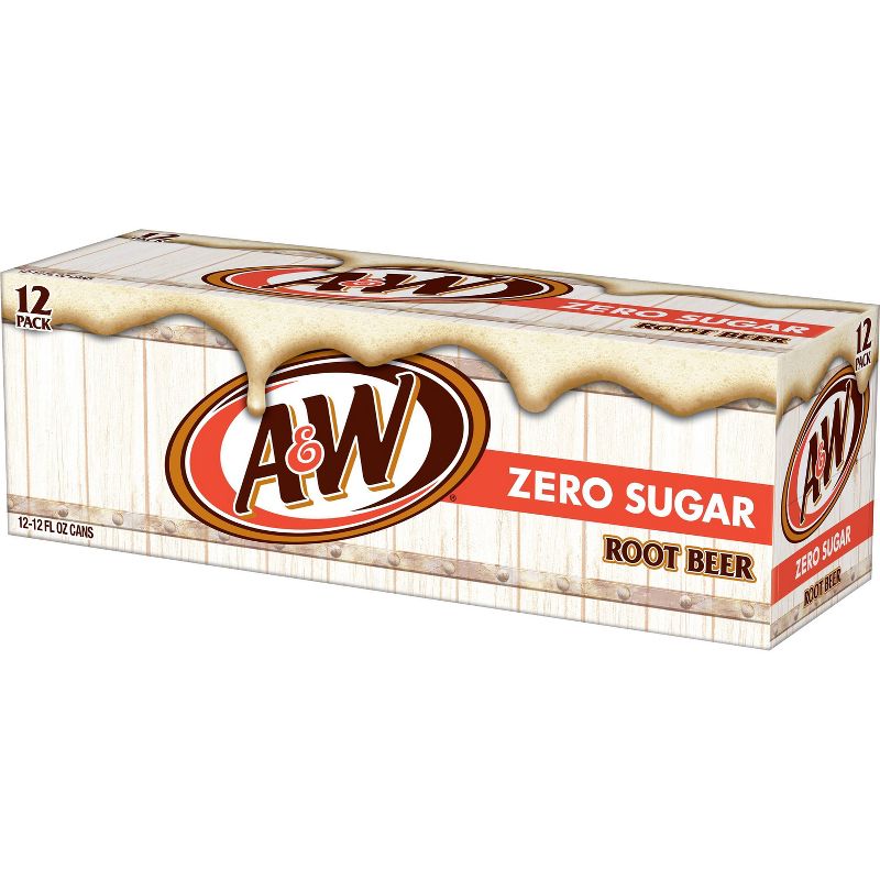 A&#38;W Root Beer Zero Sugar Soda - 12pk/12 fl oz Cans, 6 of 13