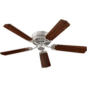 Quorum Lighting Custom Hugger 52 5-Blade Satin Nickel/Walnut Ceiling Fan - 1 of 1