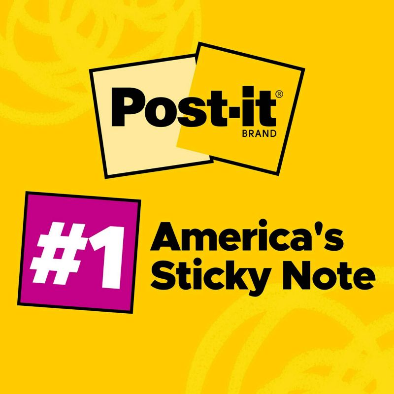 Post-it 5pk 3&#34; x 3&#34; Pop-up Notes 100 Sheets/Pad - Canary Yellow, 4 of 14