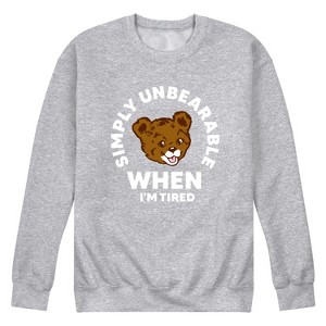 Men's - Instant Message - Tired Simply Unbearable Graphic Fleece Sweatshirt - 1 of 4
