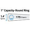 Avery Legal-Size Durable 3 Ring Binder, 1" Round Rings, Holds 8.5" x 14" Paper, Label Holder, 1 Black Binder (06400) - 2 of 4