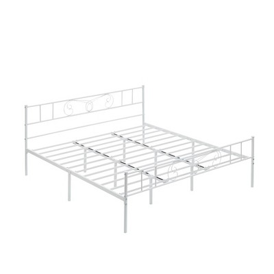 Whizmax King Size Metal Platform Bed Frame With Headboard And Footboard ...