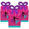 Big Dot of Happiness Tumble, Flip and Twirl - Gymnastics - Square Favor Gift Boxes - Birthday Party or Gymnast Party Bow Boxes - Set of 12 - 2 of 4