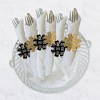 Big Dot of Happiness Adult 50th Birthday - Gold - Birthday Party Paper Napkin Holder - Napkin Rings - Set of 24 - 3 of 4