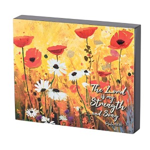 Dicksons The Lord Is My Strength, Psalm 118:14, Multicolor 9.5 x 7.75 Inch MDF Wood Tabletop or Wall Plaque - 1 of 1