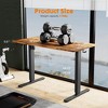 40 x 24 inch Electric Adjustment Desk with Hook, 2 Rear End Wiring Holes, Adjustable Height Desk, Home Office Computer Desk, Sit Stand Up Desk Brown - 2 of 4