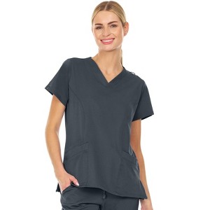 Medichic Women's Eleanor 3-Pocket Stretch V-Neck Scrub Top - 1 of 3