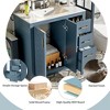 30 Inch Bathroom Vanity with Ceramic Sink, Traditional Bathroom Storage Cabinet with 3 Drawers and 2 Chevron Front Doors - 3 of 4