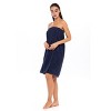 TowelSoft Women's Premium Terry Cotton Spa Wrap-Navy, One Size - 2 of 4