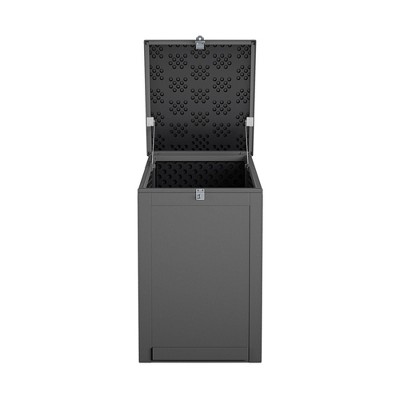 Gray and Black Lockable Outdoor Storage Deck Box