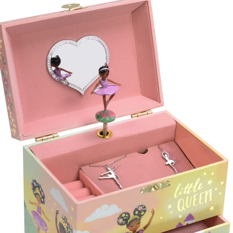Jewelkeeper Ballerina Music Box & Little Girls Jewelry Set, Nickel, 4 of 11