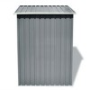 vidaXL Garden Shed Gray Galvanized Steel Large Garden Shed Rectangular - 3 of 4