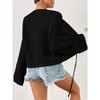 Women's Summer Crochet Lightweight Cardigan Button Down Hollow Out Long Sleeve Bolero Shrug Cardigan - 4 of 4